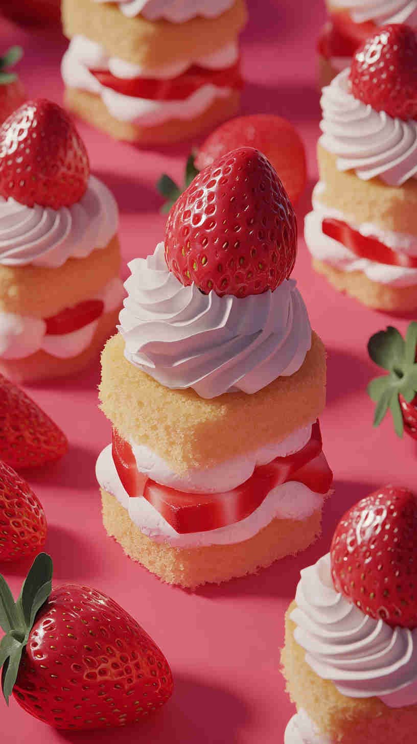 Strawberry Shortcake Bites