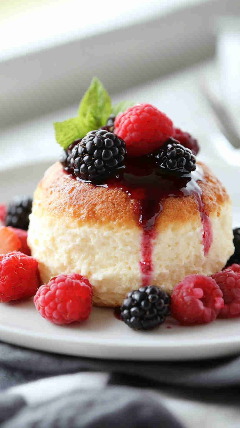 Vanilla Cottage Cheese Soufflé