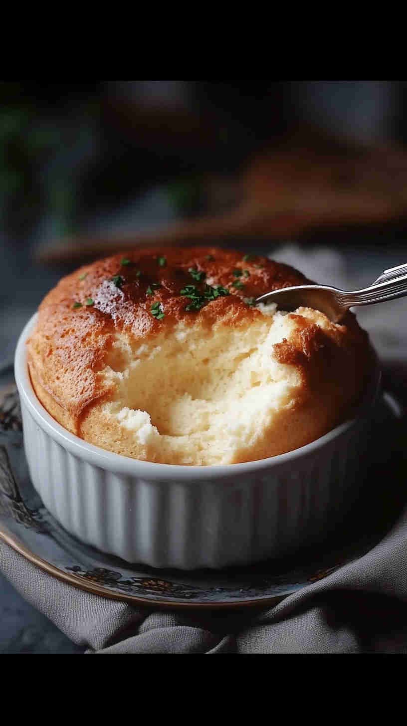 Vanilla Cottage Cheese Soufflé
