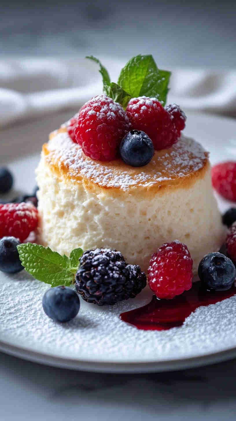 Vanilla Cottage Cheese Soufflé