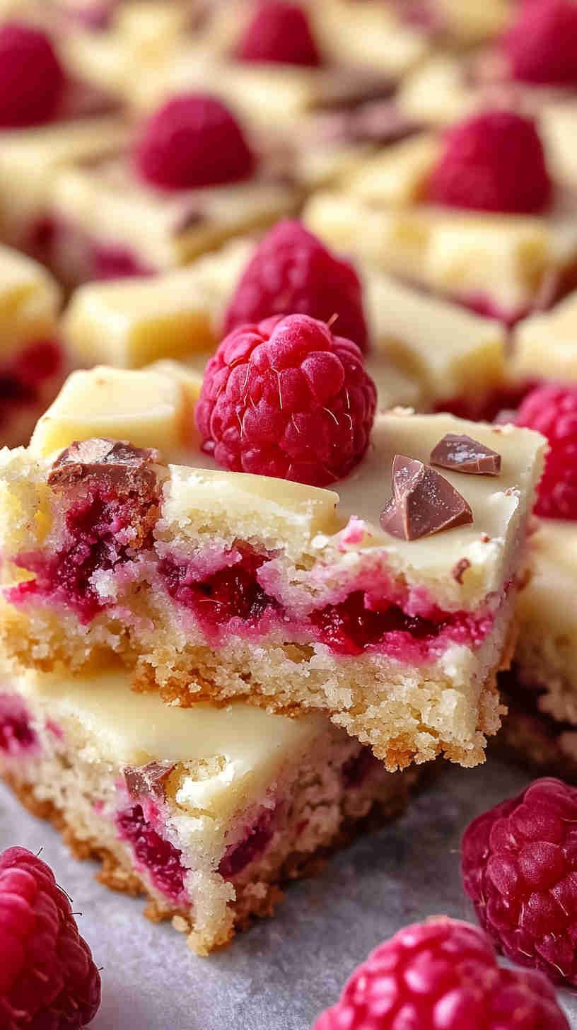 White Chocolate Raspberry Blondies
