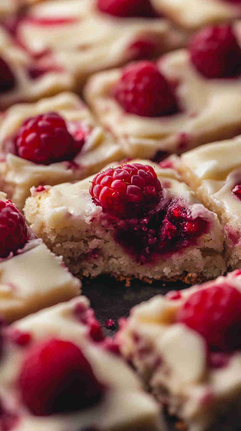White Chocolate Raspberry Blondies