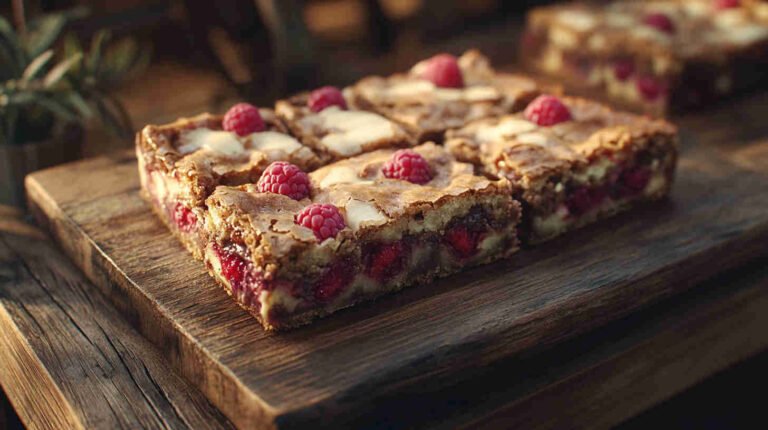 White Chocolate Raspberry Blondies