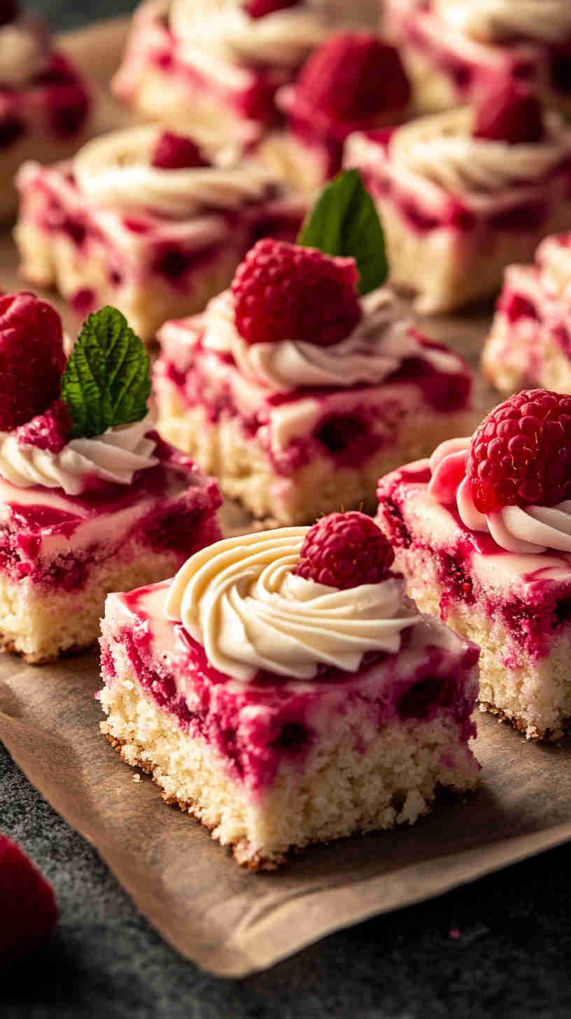 White Chocolate Raspberry Blondies