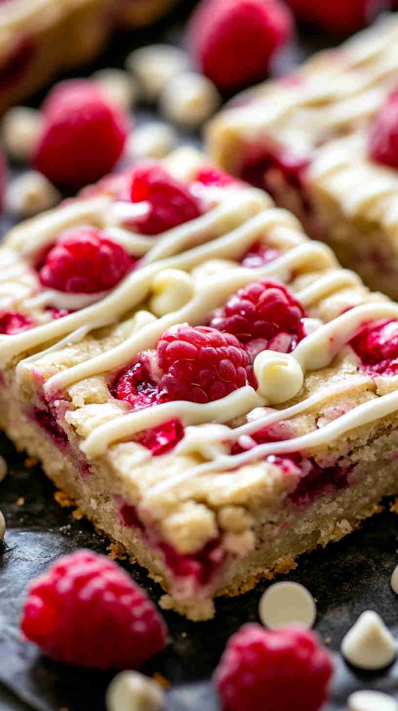 White Chocolate Raspberry Blondies