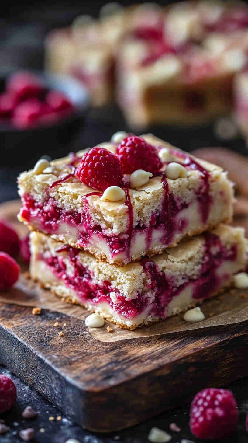 White Chocolate Raspberry Blondies