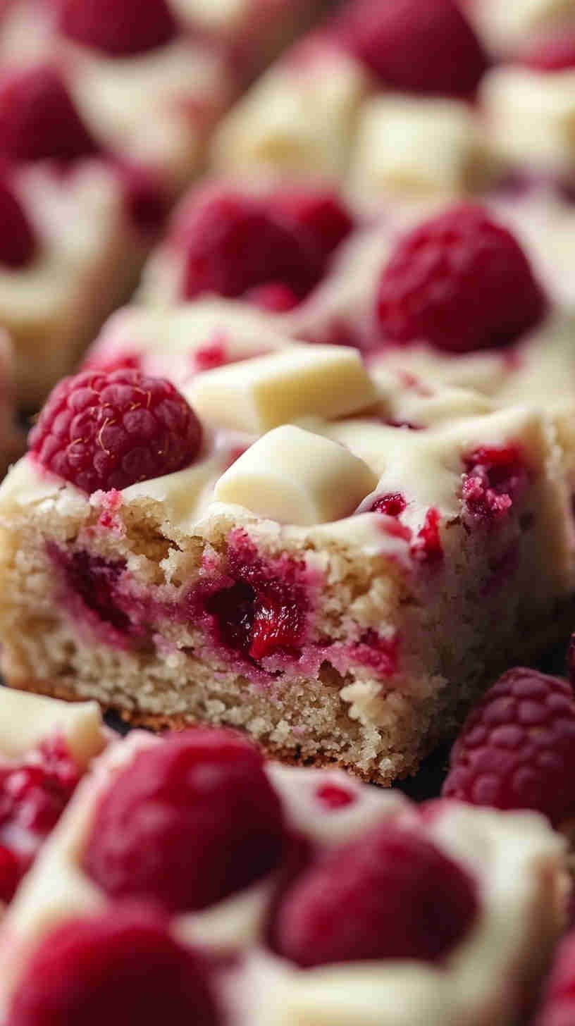 White Chocolate Raspberry Blondies