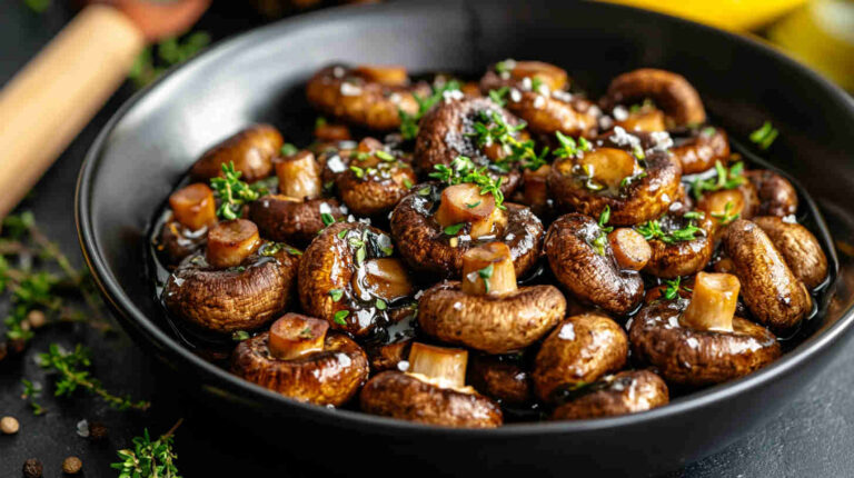 Air Fryer Balsamic Glazed Mushrooms Recipe