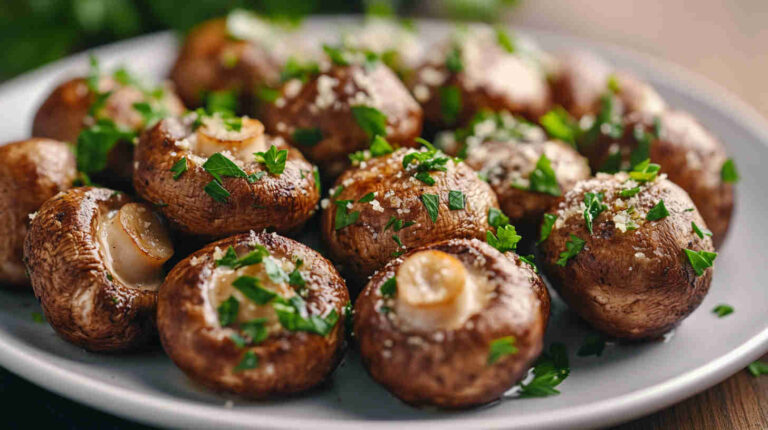 Air Fryer Buttered Mushrooms Recipe
