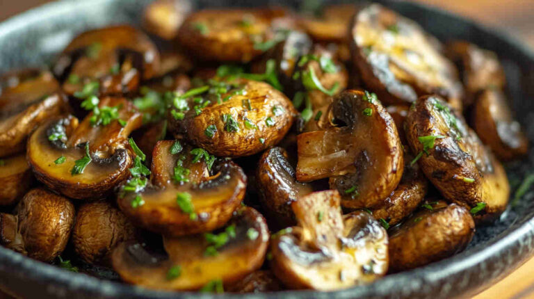 Air Fryer Herb Roasted Mushrooms Recipe