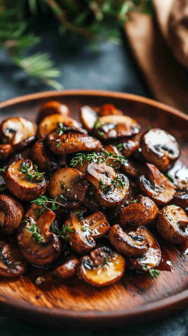 Air Fryer Herb Roasted Mushrooms Recipe