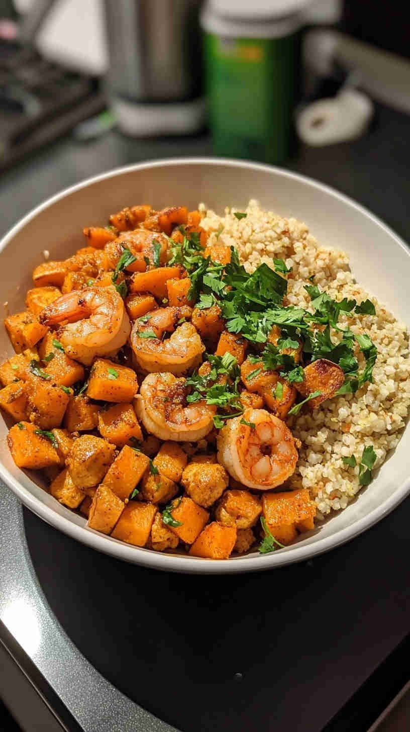 Coconut Curry Shrimp with Cauliflower Rice