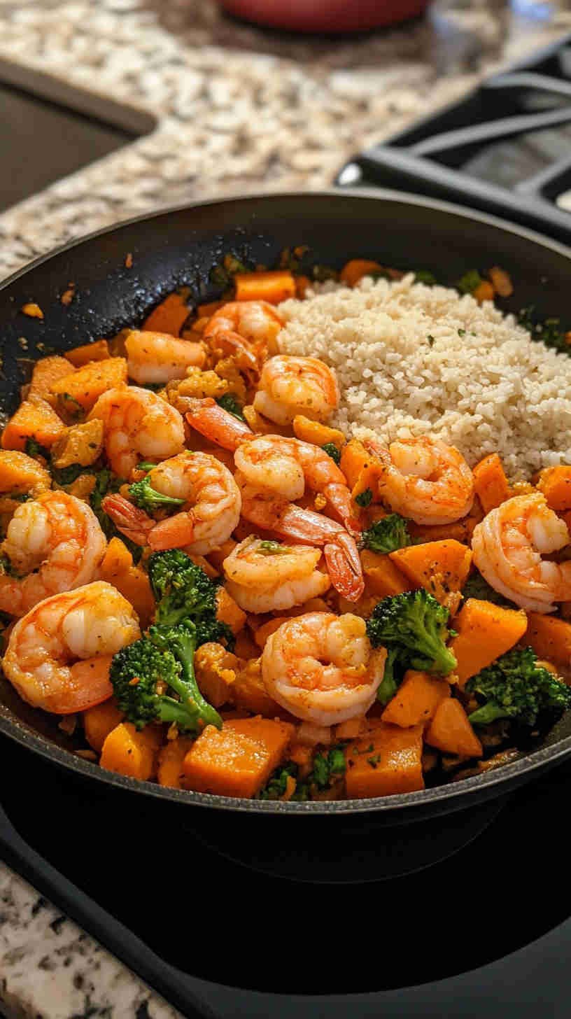 Coconut Curry Shrimp with Cauliflower Rice