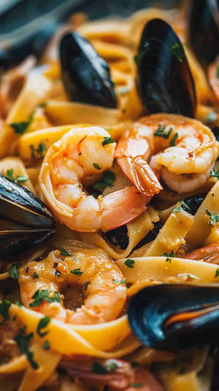 Italian Festive Seafood Pasta Recipe