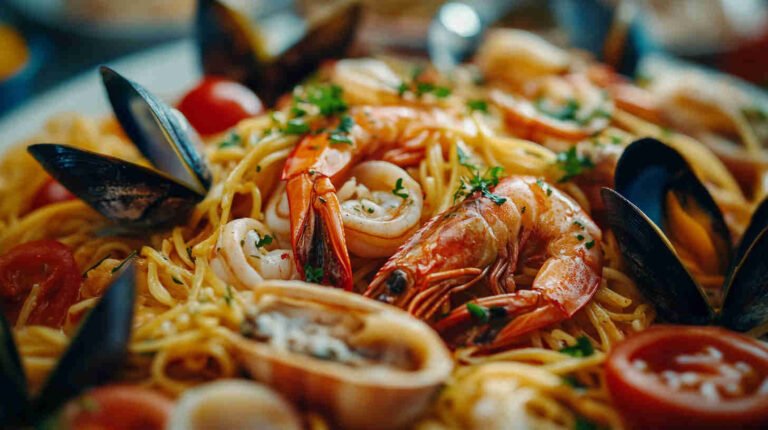Italian Festive Seafood Pasta Recipe