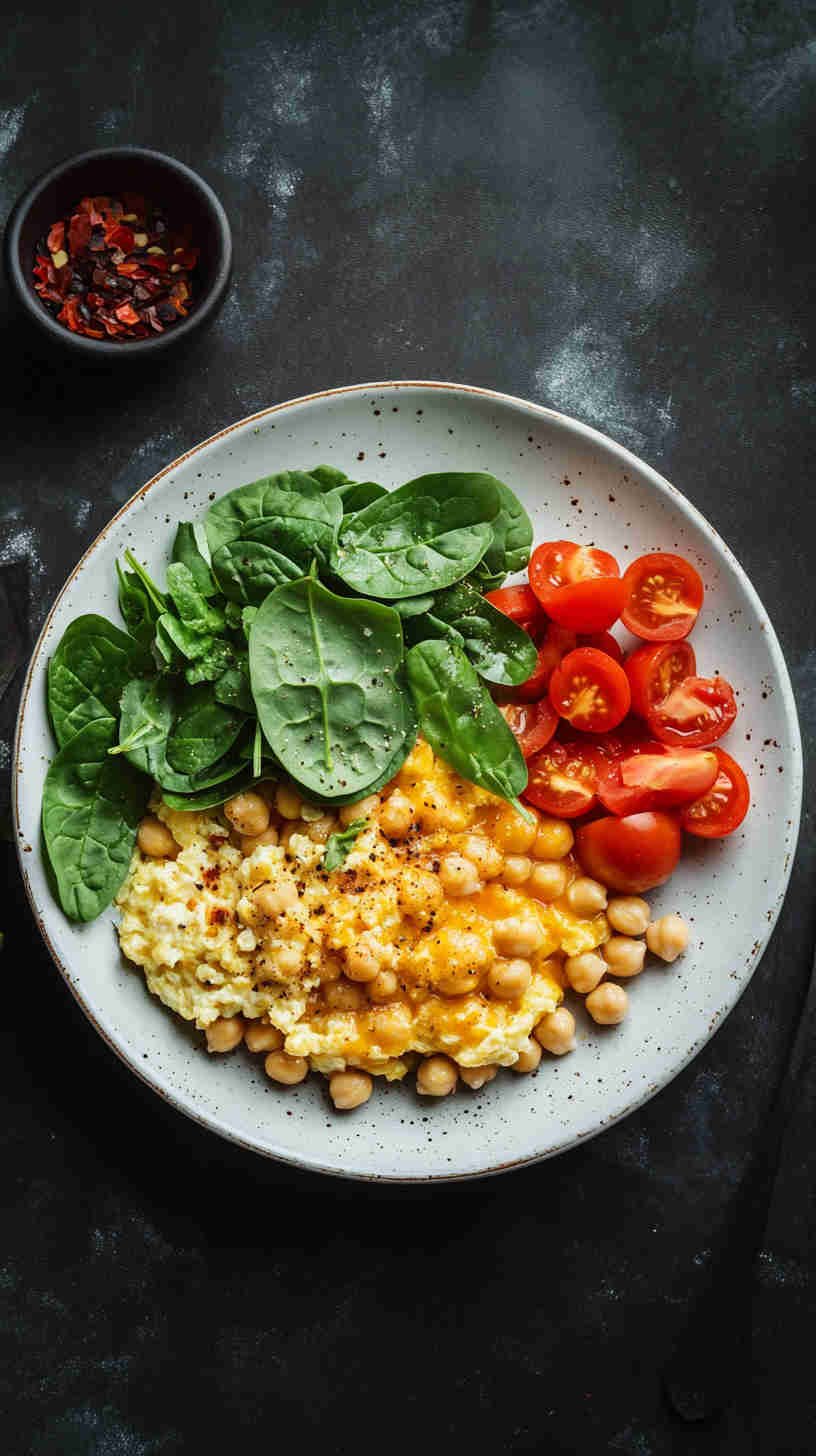 Muscle-Gaining Egg White Scramble with Spinach