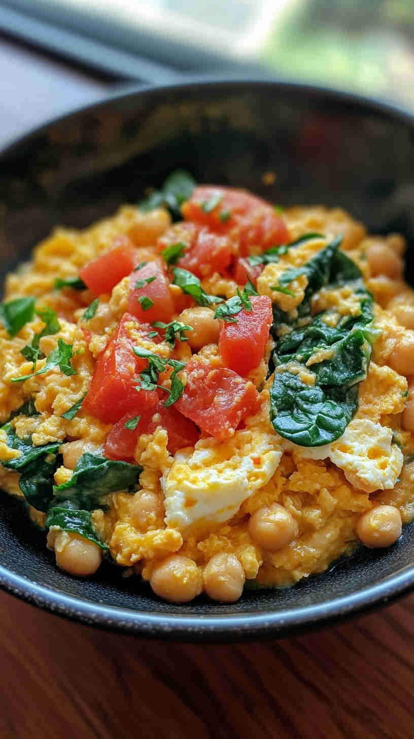 Muscle-Gaining Egg White Scramble with Spinach