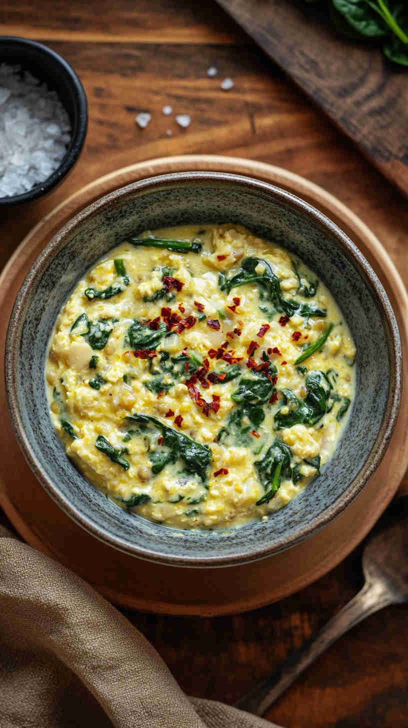 Muscle-Gaining Egg White Scramble with Spinach