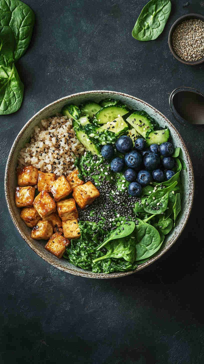 Nutritious Veggie Stir-Fry with Tofu and Brown Rice