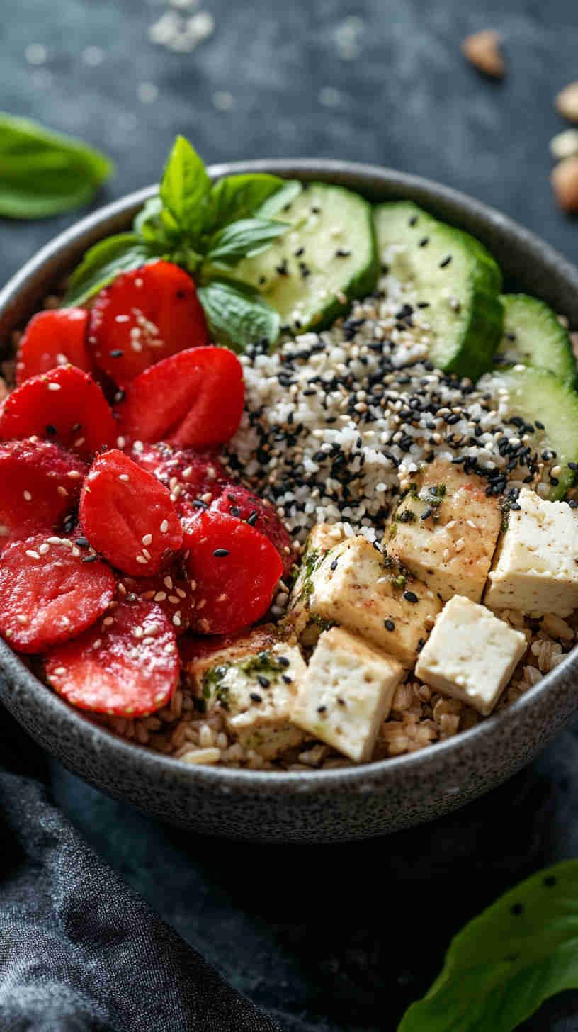 Nutritious Veggie Stir-Fry with Tofu and Brown Rice