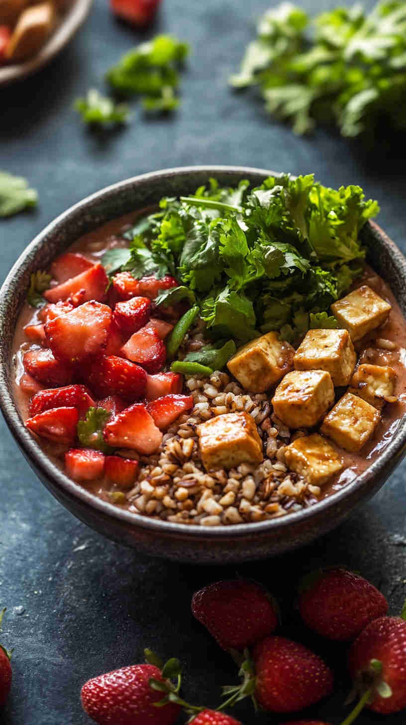 Nutritious Veggie Stir-Fry with Tofu and Brown Rice