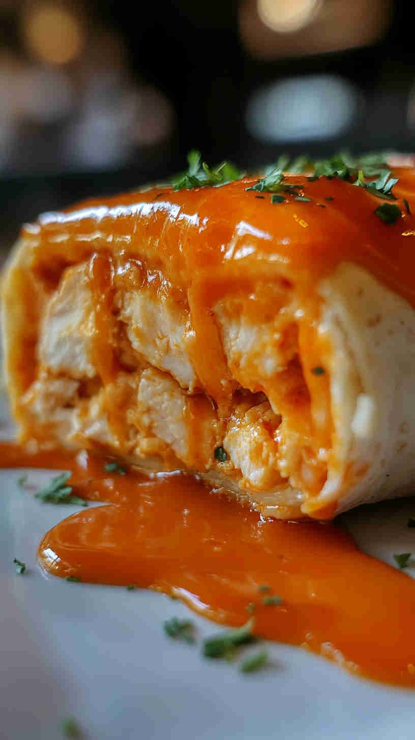Buffalo Chicken Wrap with Blue Cheese