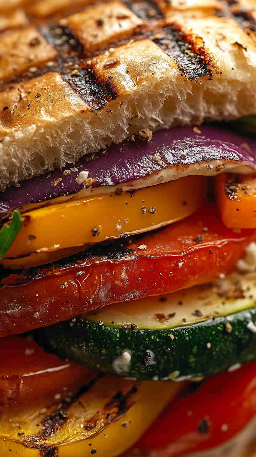 Grilled Veggie & Goat Cheese Sandwich