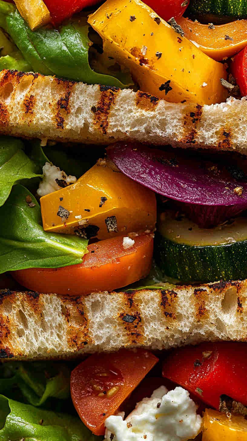 Grilled Veggie & Goat Cheese Sandwich