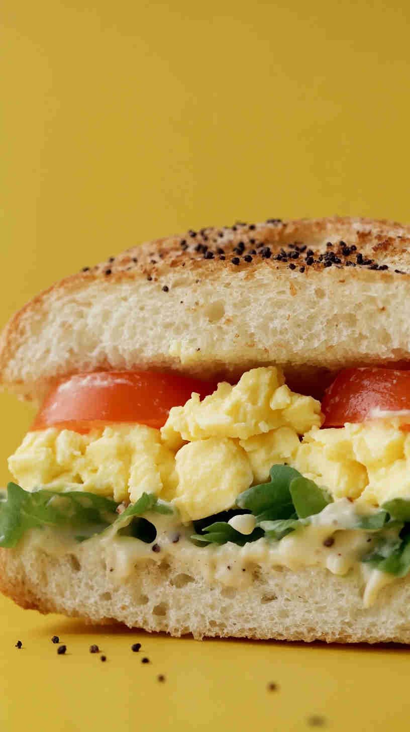 Egg Salad Sandwich with Dill Pickles
