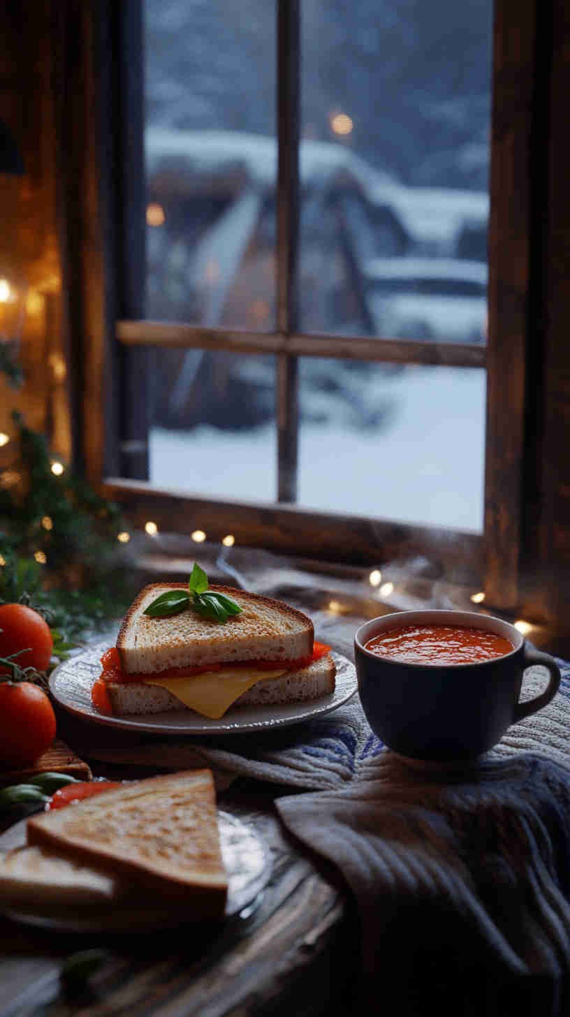 Grilled Cheese & Tomato Soup Sandwich