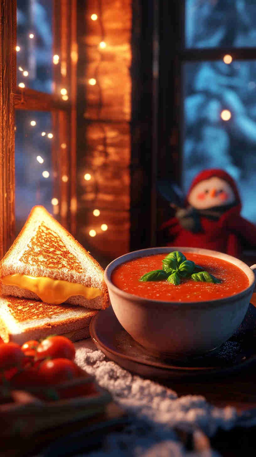 Grilled Cheese & Tomato Soup Sandwich