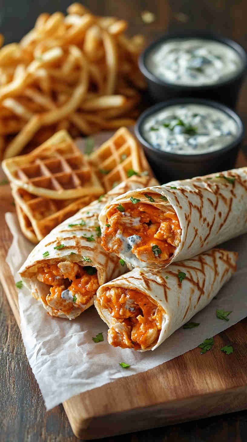 Buffalo Chicken Wrap with Blue Cheese