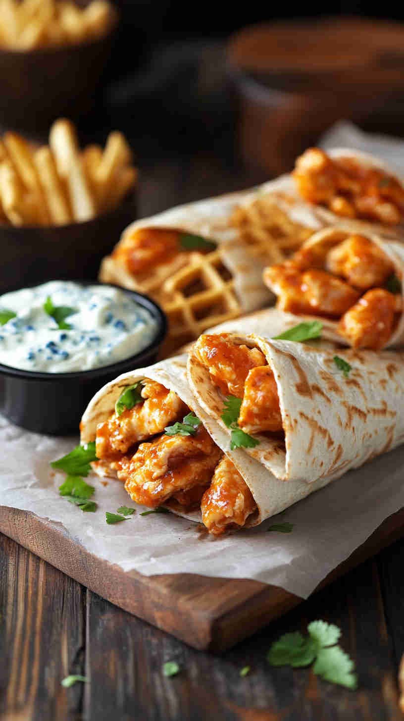 Buffalo Chicken Wrap with Blue Cheese
