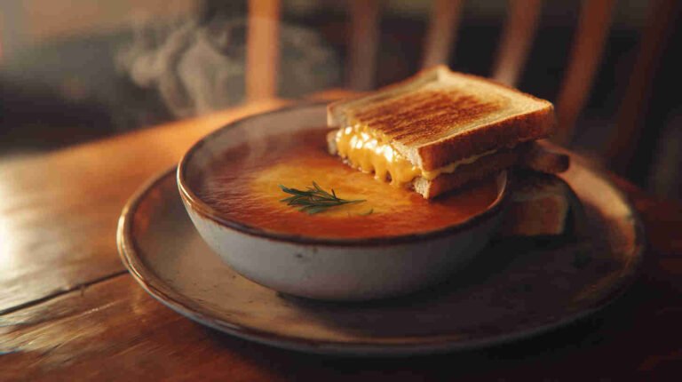 Grilled Cheese & Tomato Soup Sandwich