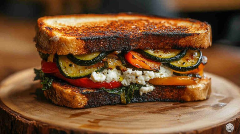 Grilled Veggie & Goat Cheese Sandwich
