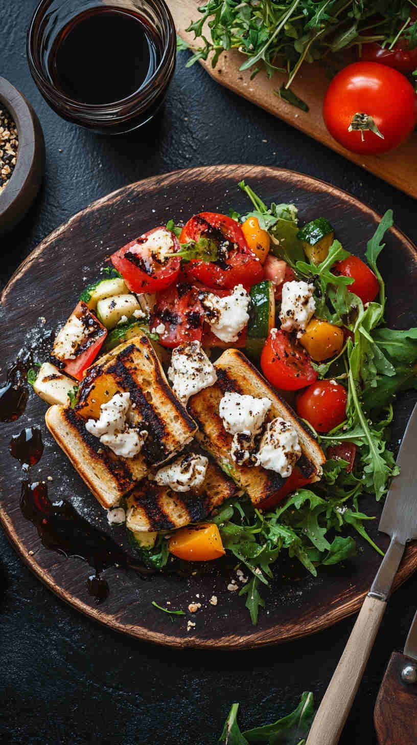 Grilled Veggie & Goat Cheese Sandwich