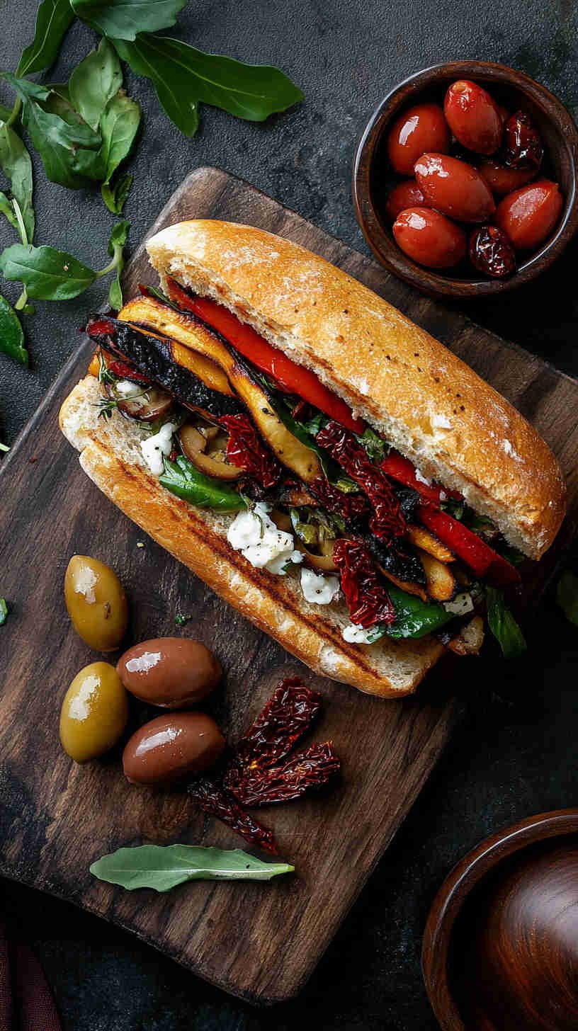 Grilled Veggie & Goat Cheese Sandwich