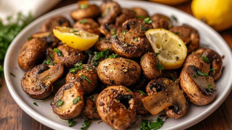 Air Fryer Lemon Pepper Mushrooms Recipe