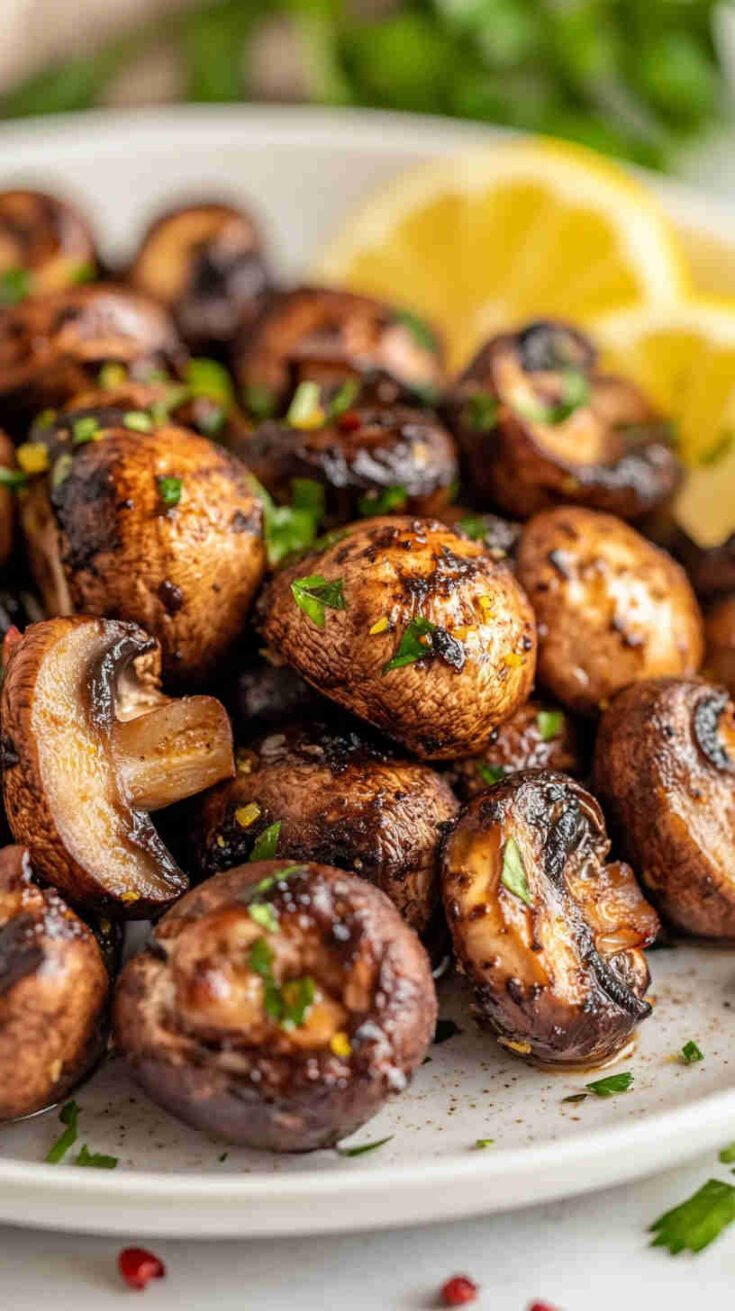 Air Fryer Lemon Pepper Mushrooms Recipe
