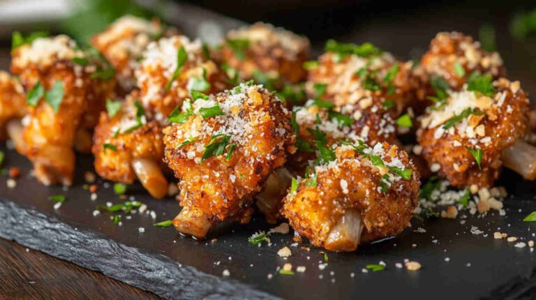 Air Fryer Parmesan Crusted Mushrooms Recipe