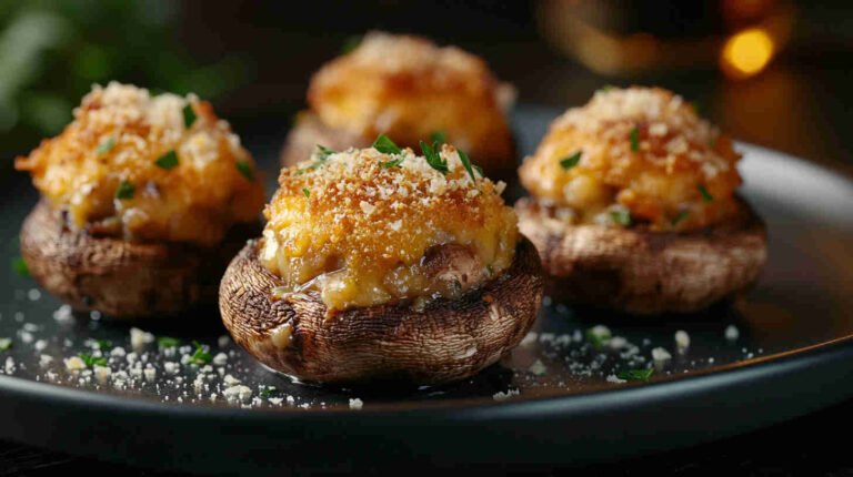 Air Fryer Stuffed Mushrooms with Cheese Recipe