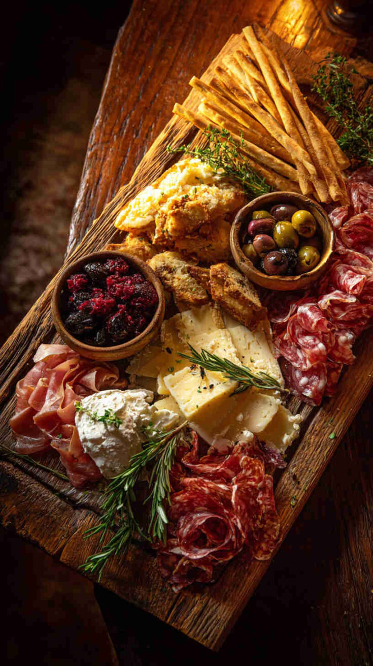 Antipasto Platter with Meats and Cheeses