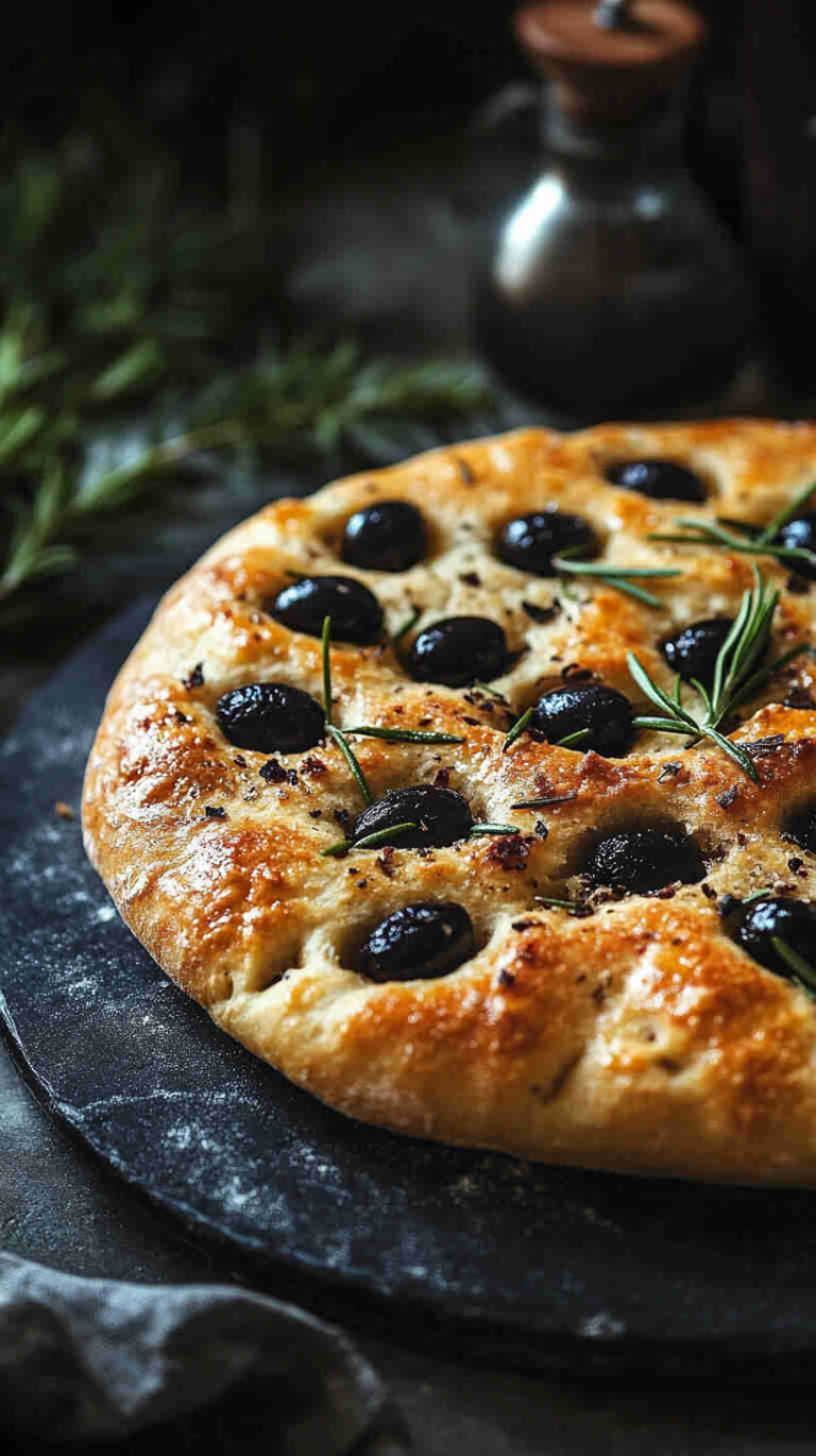 Black Olive Focaccia – Easy Italian Bread