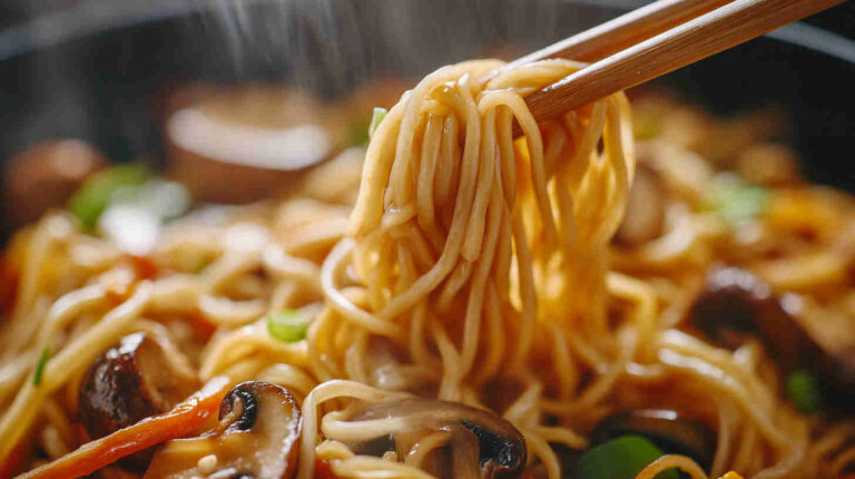 Asian Mushroom Yakisoba Noodles Recipe