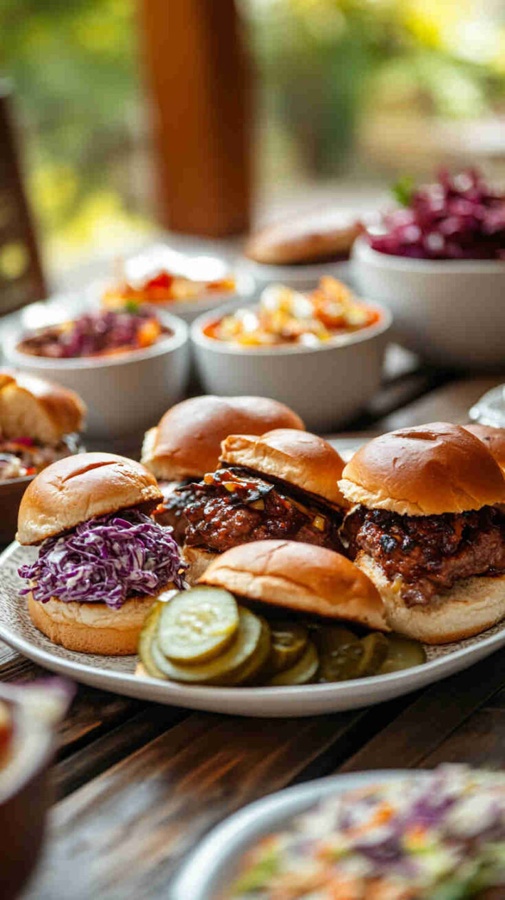 BBQ Beef Sliders with Pickled Onions