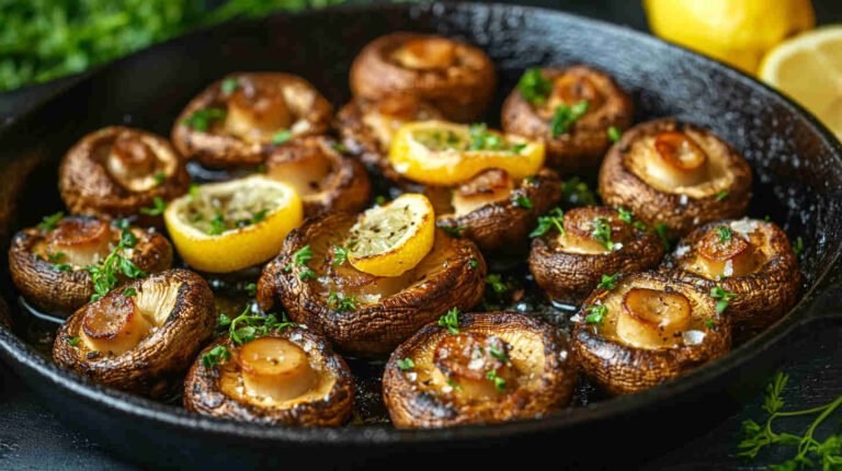 Baked Mushrooms with Garlic, Lemon, and Fresh Herbs