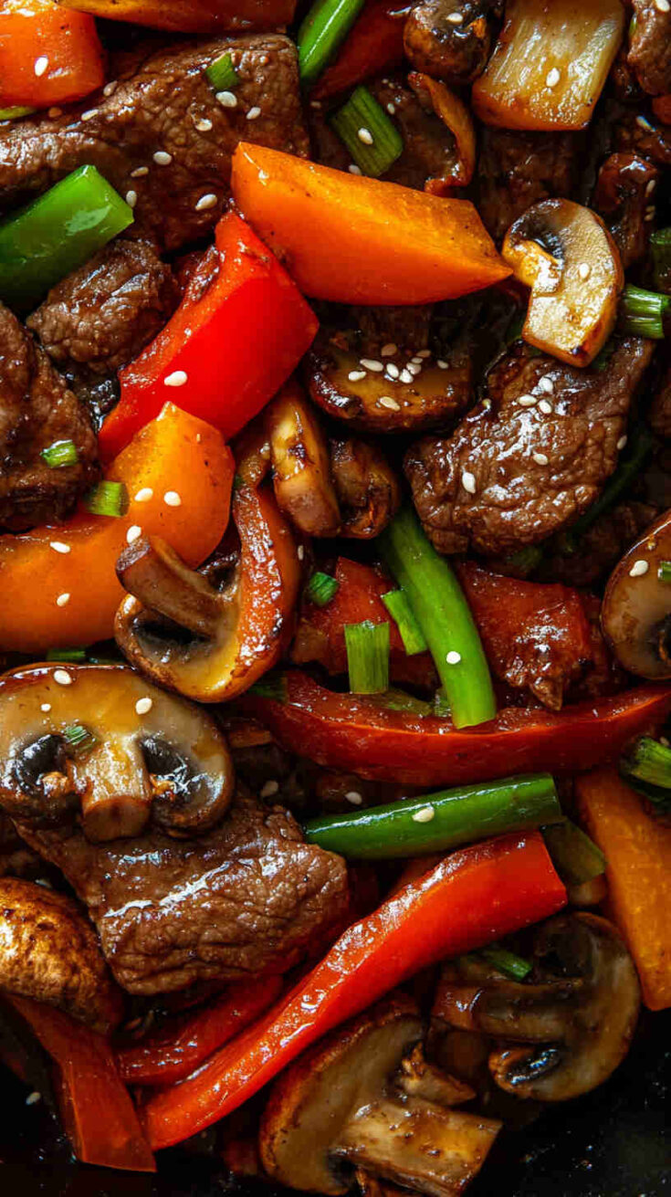 Beef and Mushroom Stir-Fry with Soy Ginger Sauce