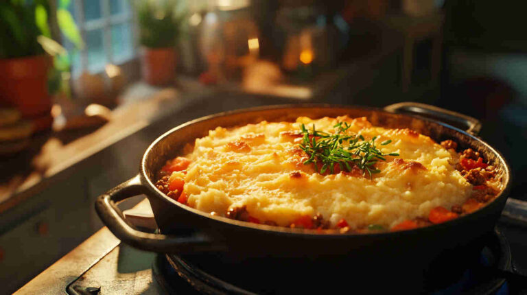 Beefy Shepherds Pie with Mashed Potatoes