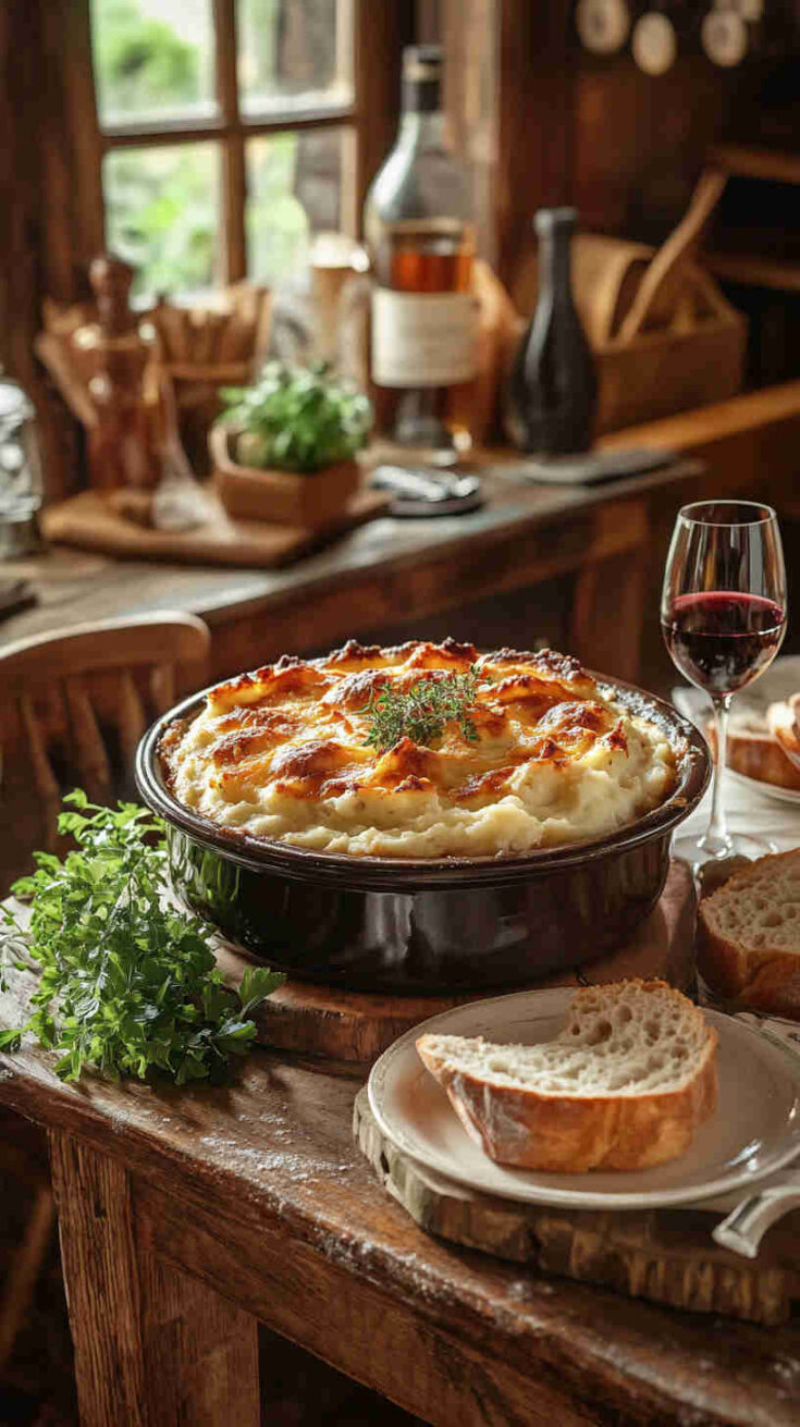 Beefy Shepherds Pie with Mashed Potatoes
