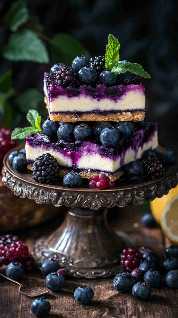 Blueberry Lemon Cheesecake Bars